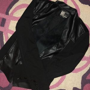 Faux leather, faux suede light jacket